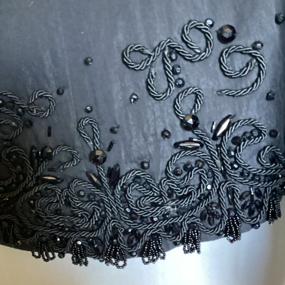 NWT Coldwater Creek Women's Bead Embellished Peplum Jacket in Black Size 14 - Picture 3 of 7